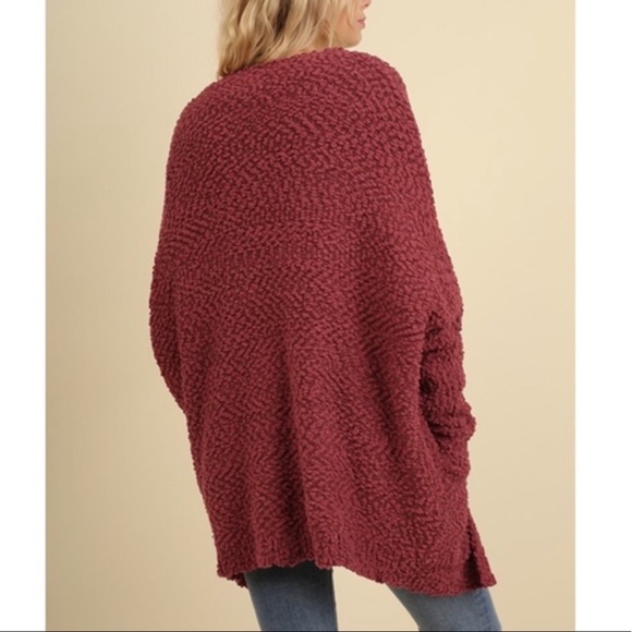 03 Cozy popcorn Knit Open Front Cardigan - Picture 2 of 2